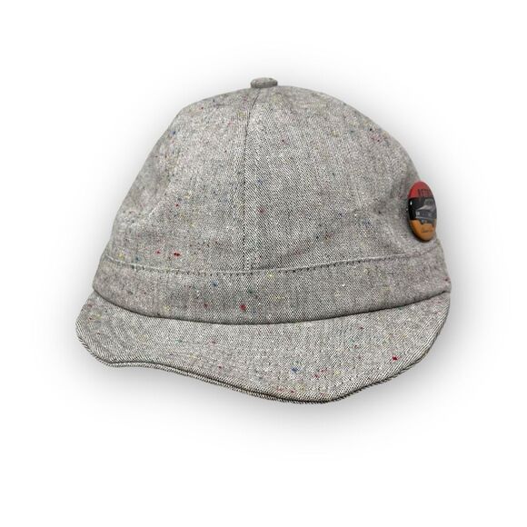 Maden Clothing Retro Baseball Cap Hat Heathered Gray Button Flip Short Brim OSFM - Picture 5 of 10